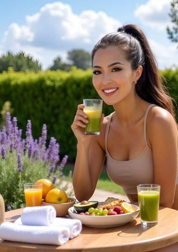 A Refined Morning Routine: Fresh Juice, Mindful Eating, and Garden Moments