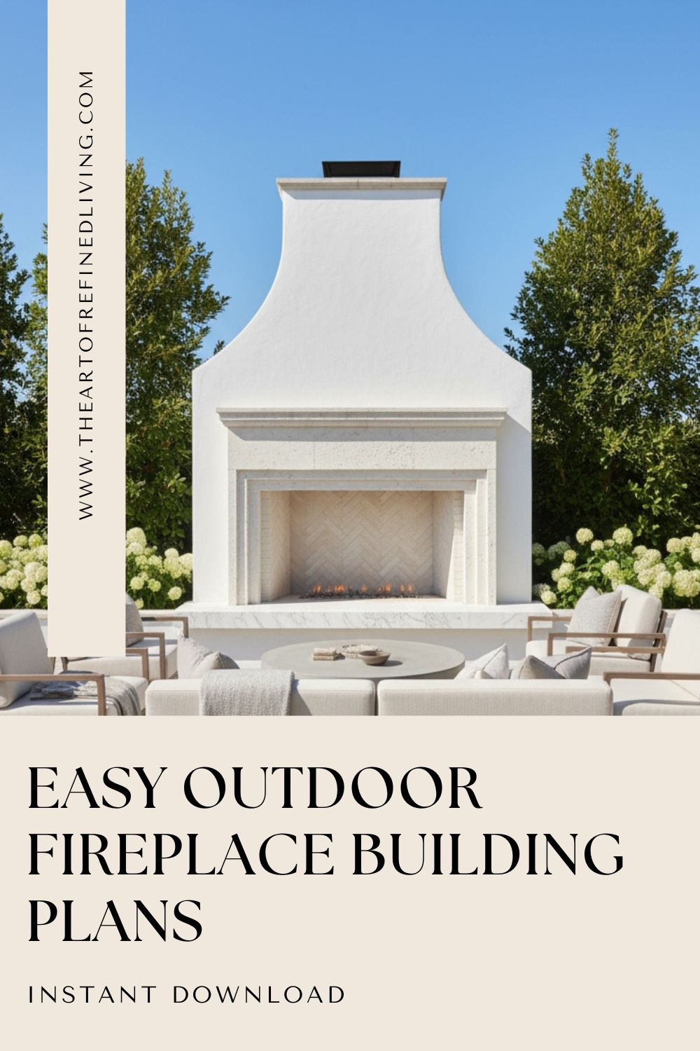 DIY Outdoor Fireplace Building Plans - Art of Refined Living